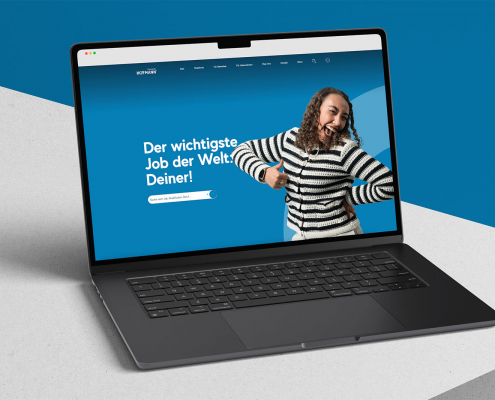 Startseite von Hofmann Personal auf einem Laptop