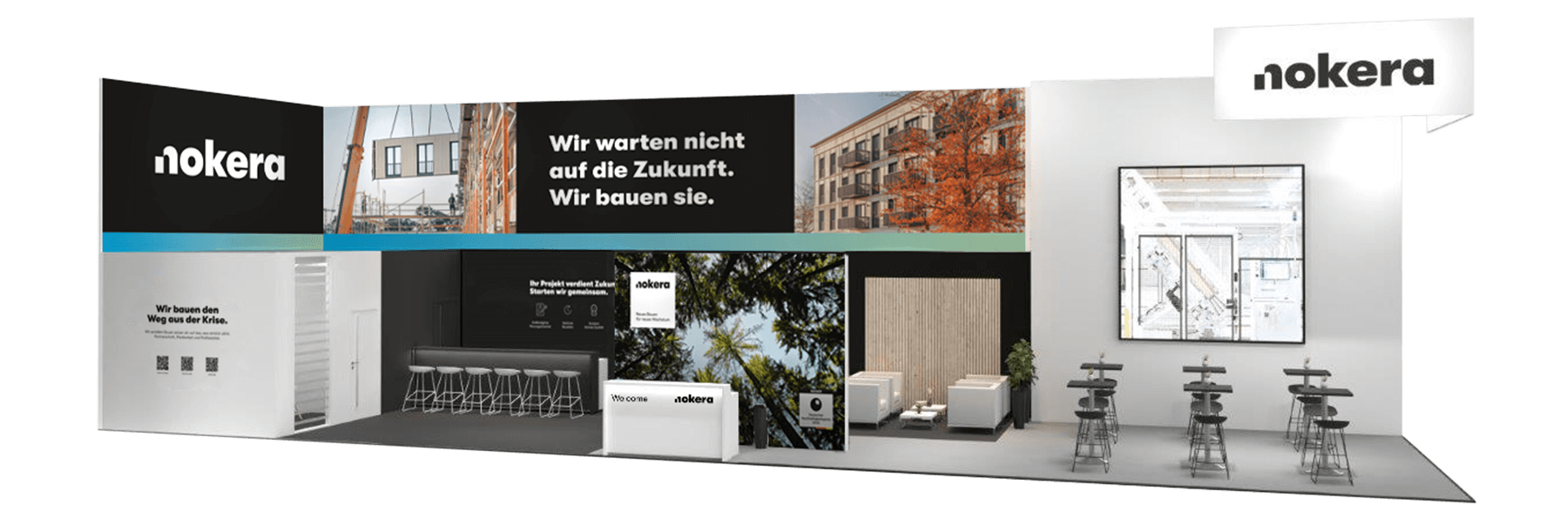 Rendering des Messestands von NOKERA für die EXPO REAL